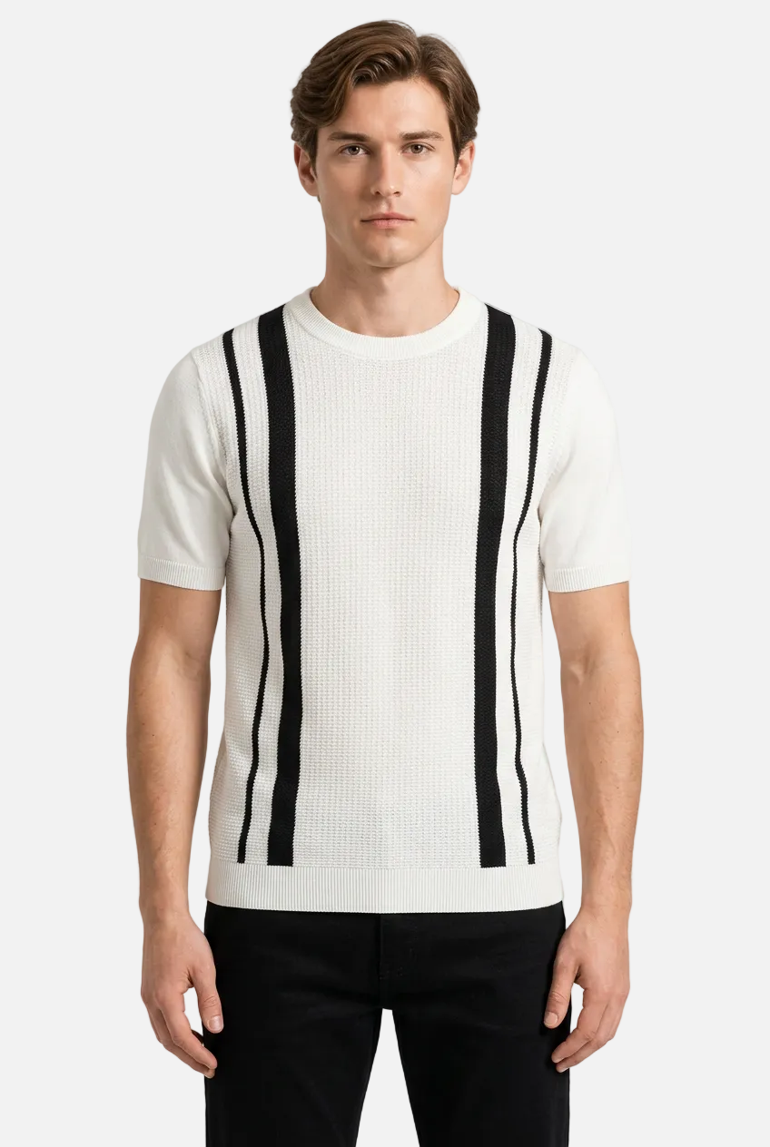 Men’s Striped Knitted T-Shirt