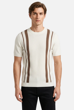 Men’s Striped Knitted T-Shirt