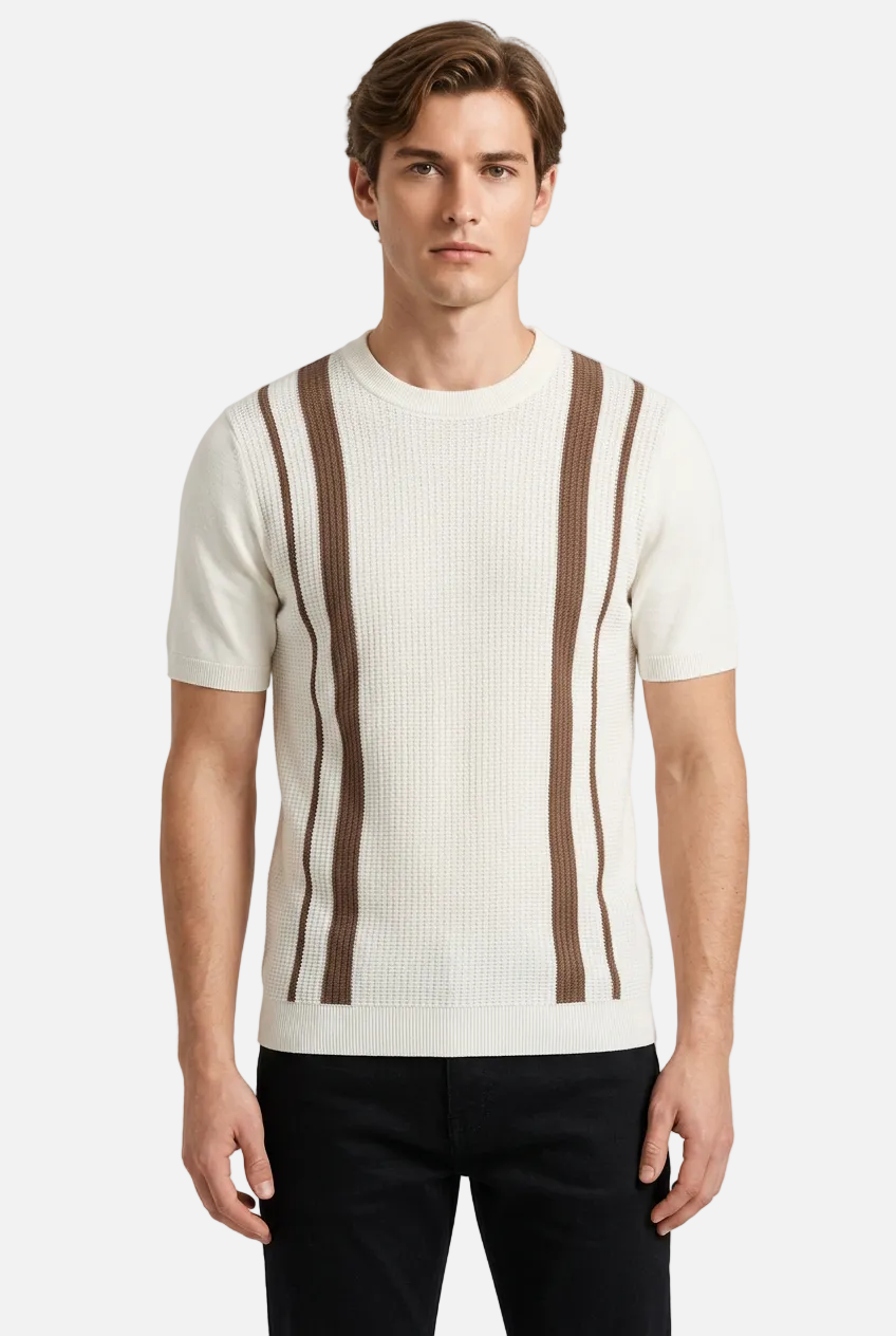 Men’s Striped Knitted T-Shirt