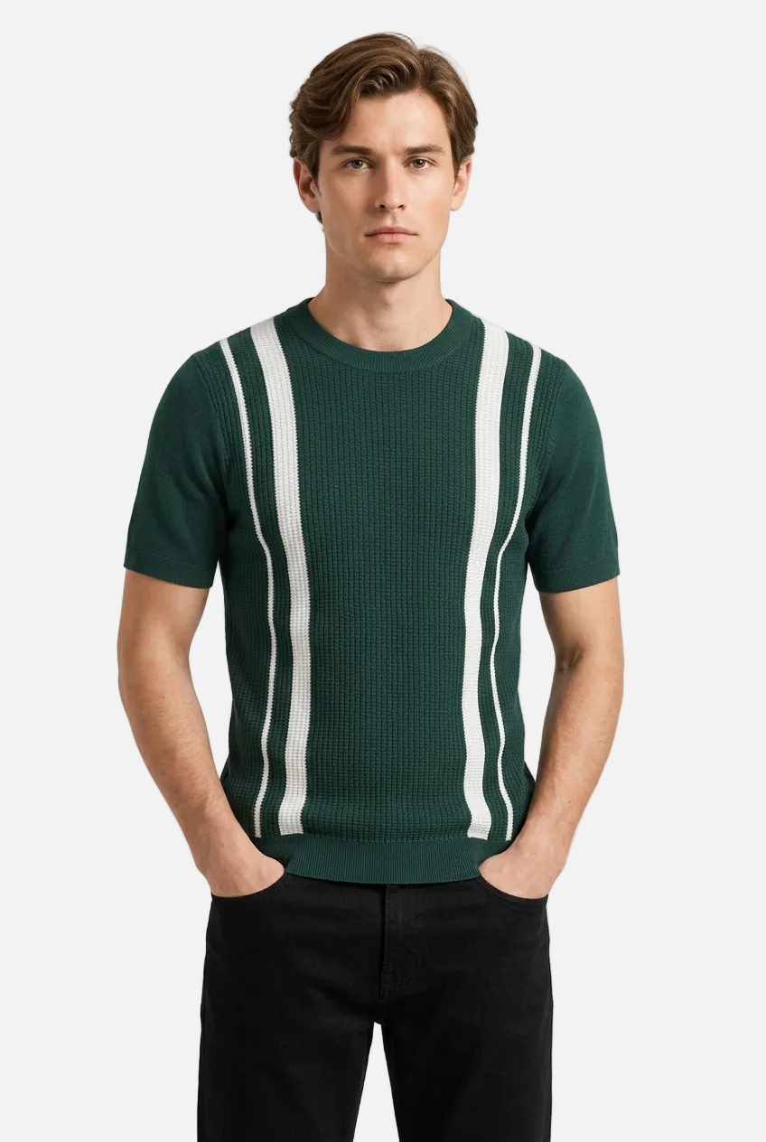 Men’s Striped Knitted T-Shirt