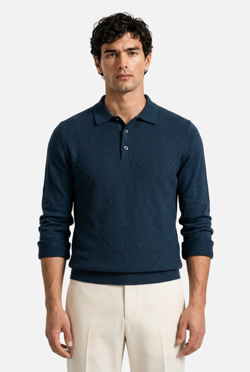Men's Knit Polo Sweater