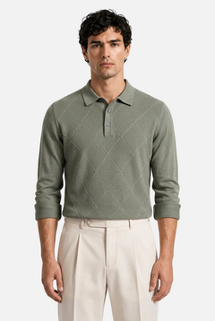 Men's Knit Polo Sweater