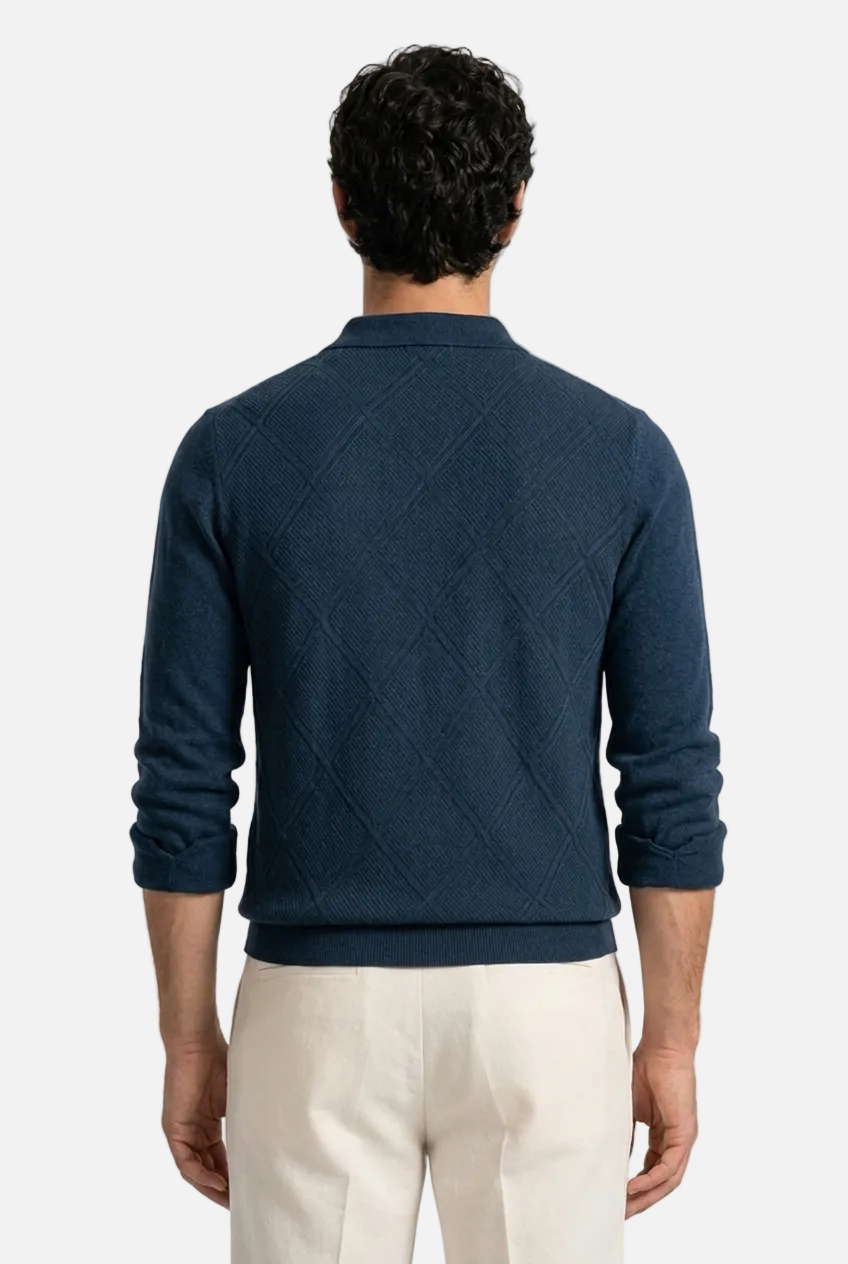 Men's Knit Polo Sweater