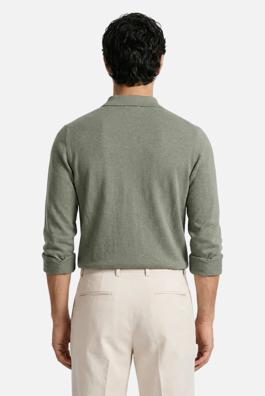 Men's Knit Polo Sweater