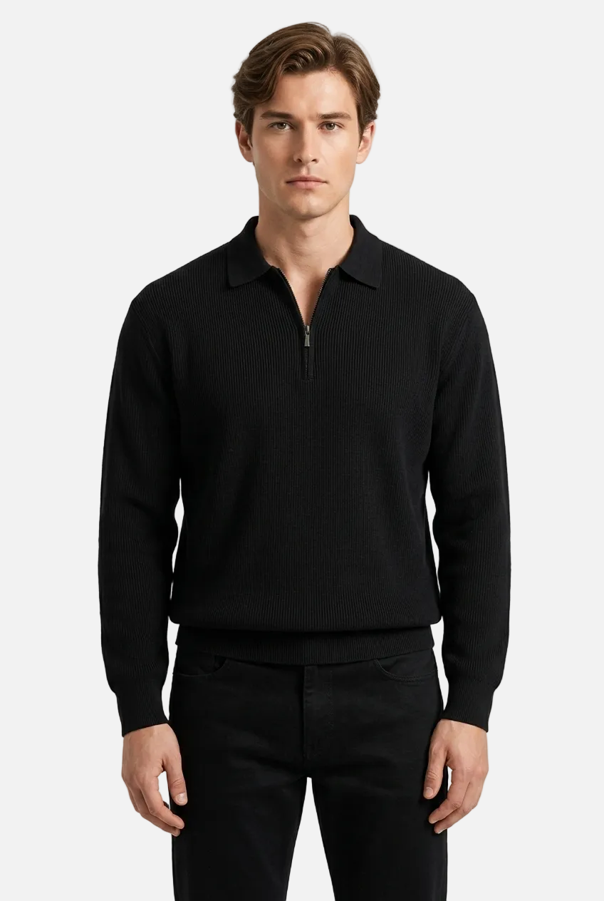 Men's Autumn Polo Sweater