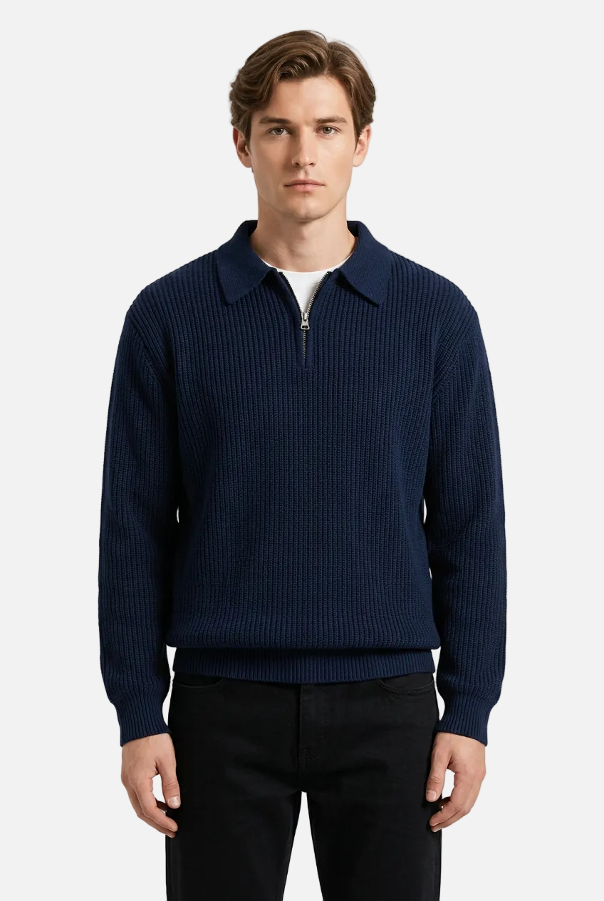 Men's Autumn Polo Sweater