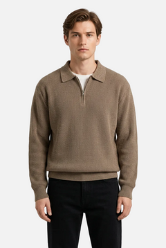 Men's Autumn Polo Sweater