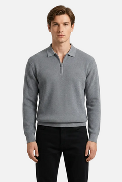 Men's Autumn Polo Sweater
