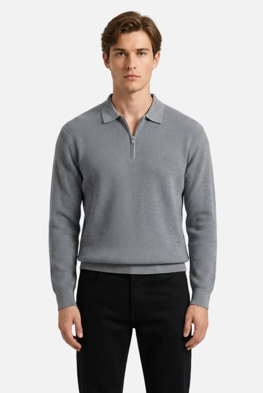 Men's Autumn Polo Sweater