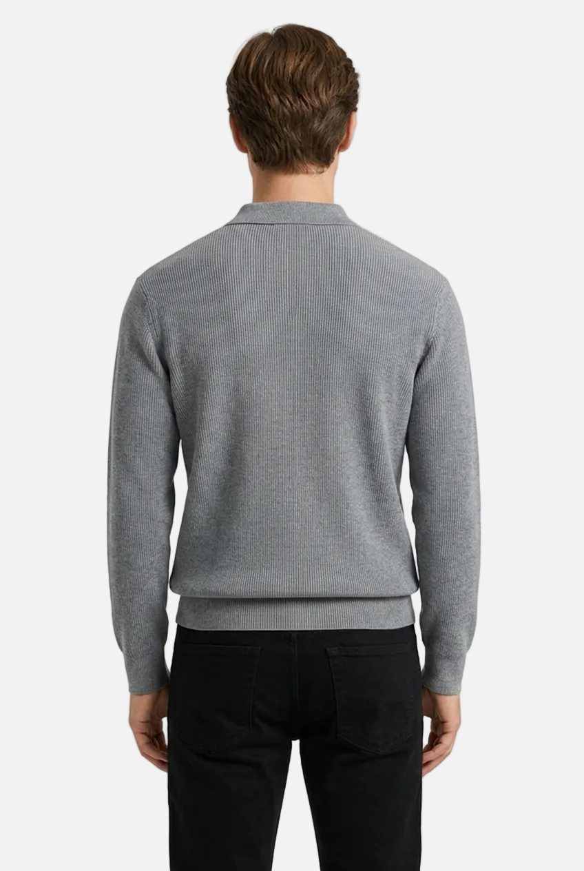Men's Autumn Polo Sweater