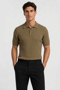 REDO: Men's Knit Collar Polo Shirt