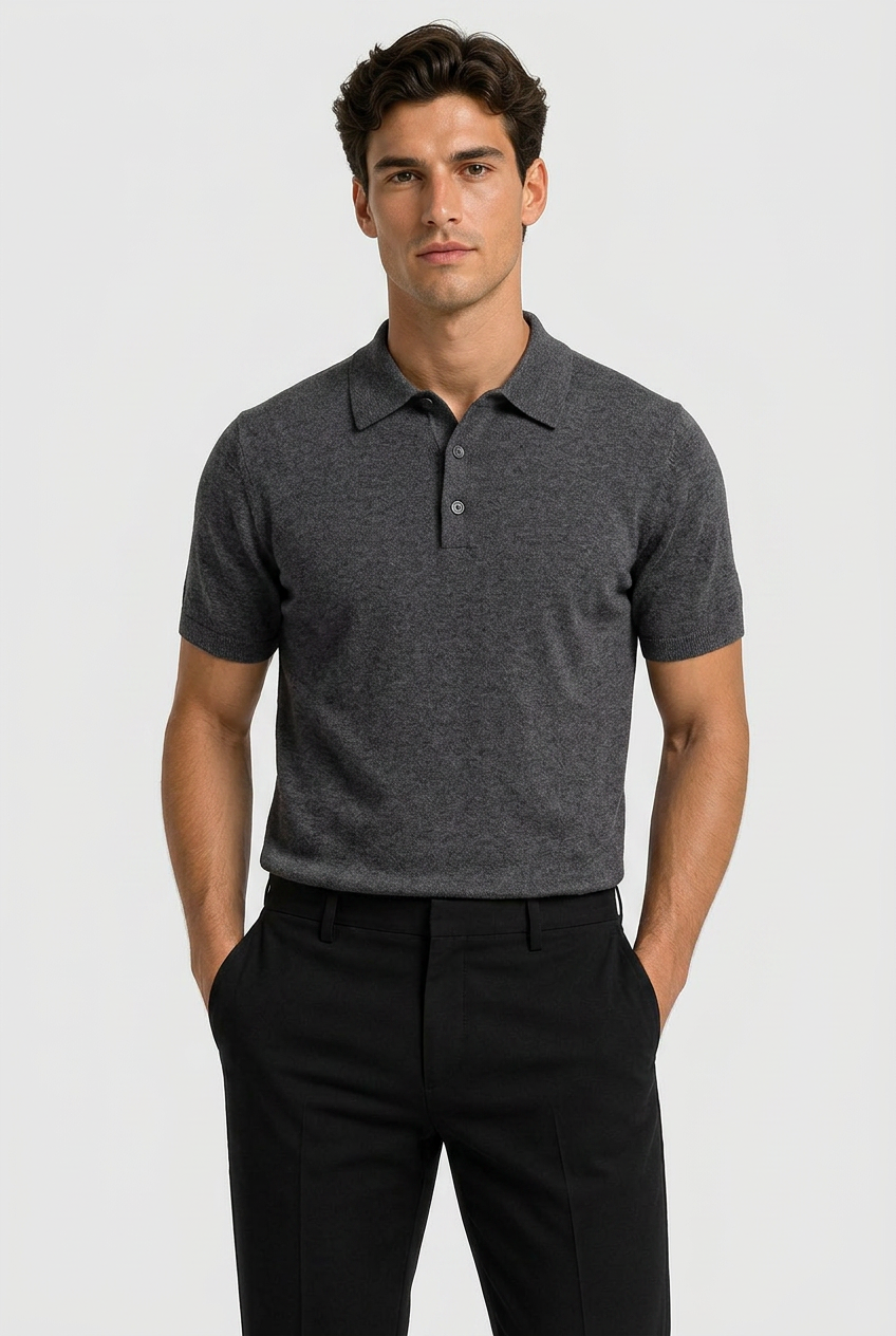 REDO: Men's Knit Collar Polo Shirt