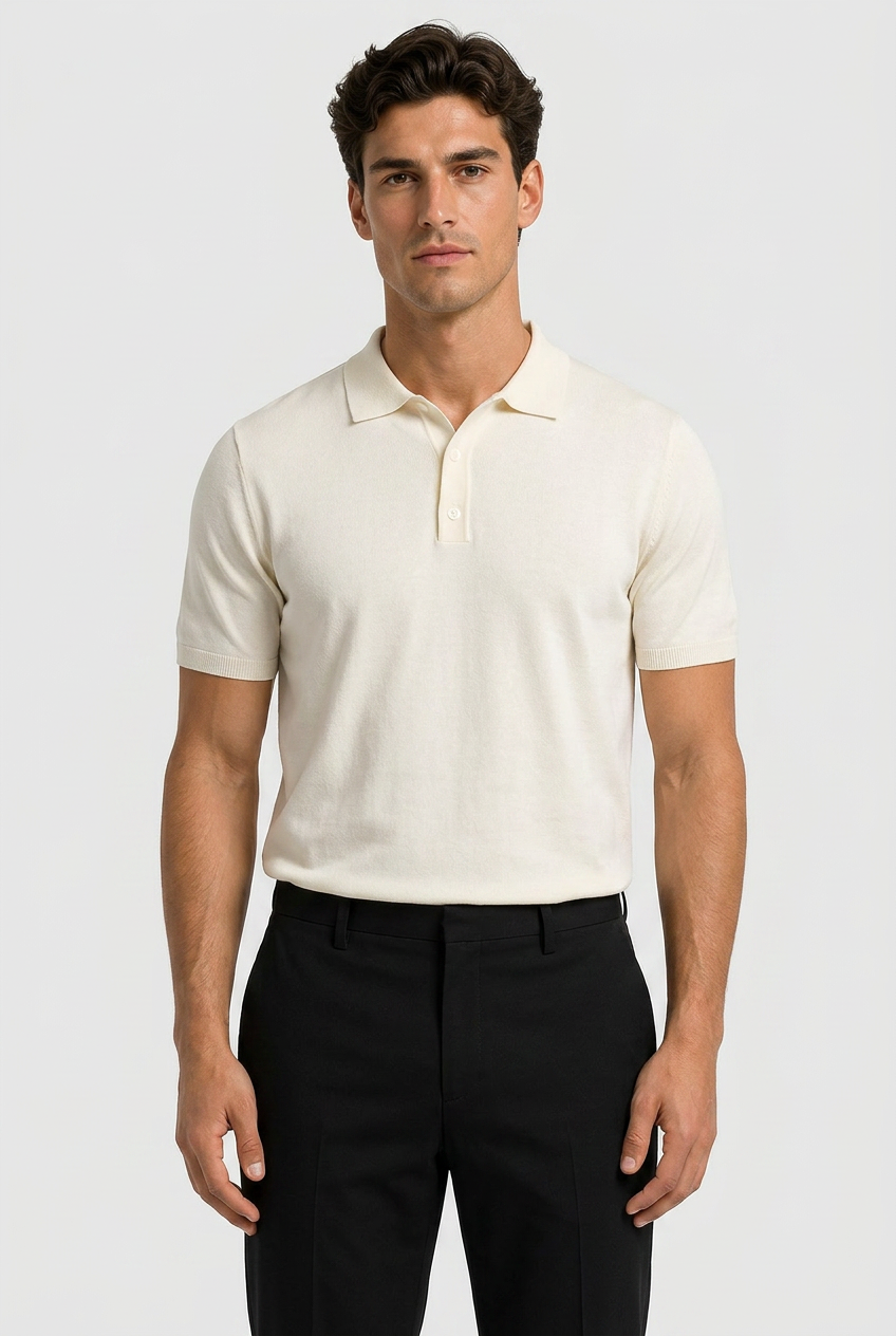 REDO: Men's Knit Collar Polo Shirt
