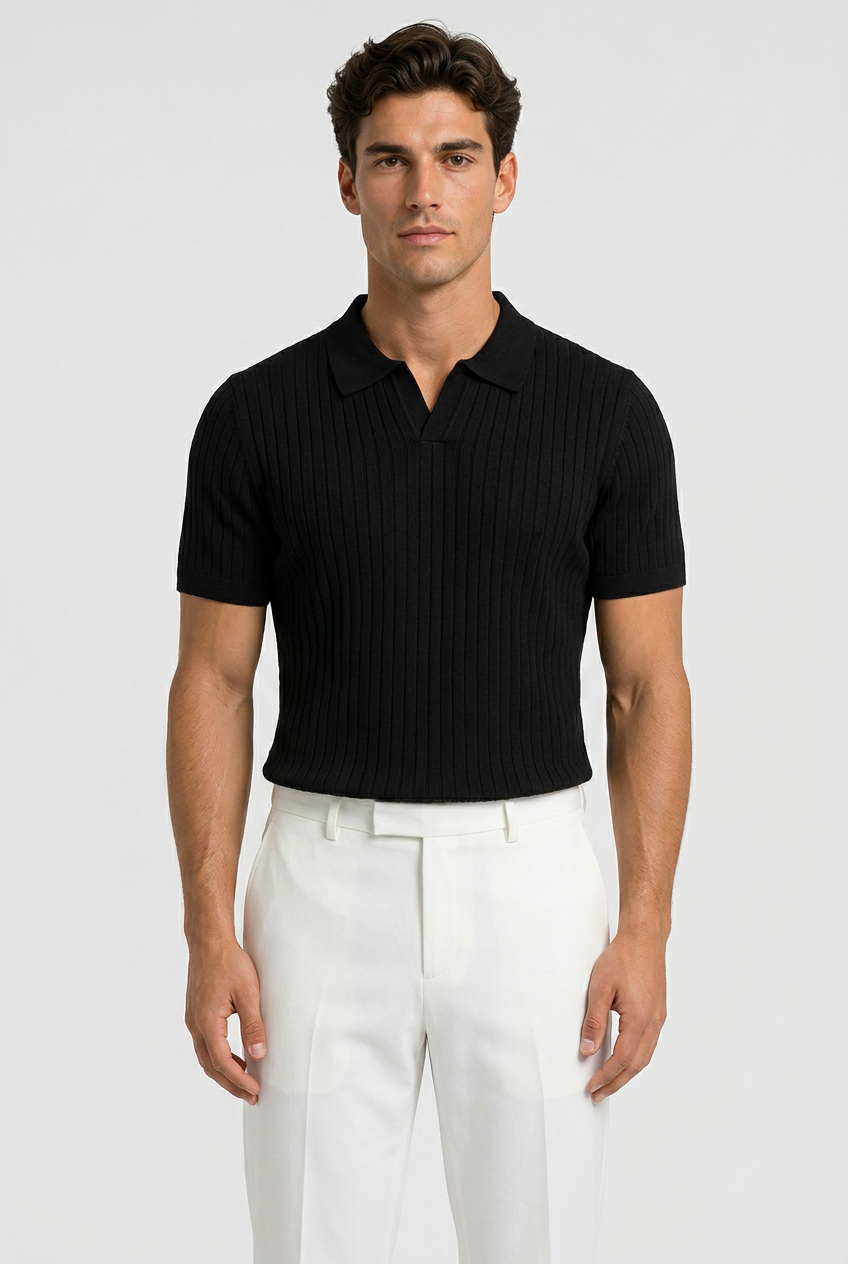 REDO: Men's Knit Collar Polo Shirt