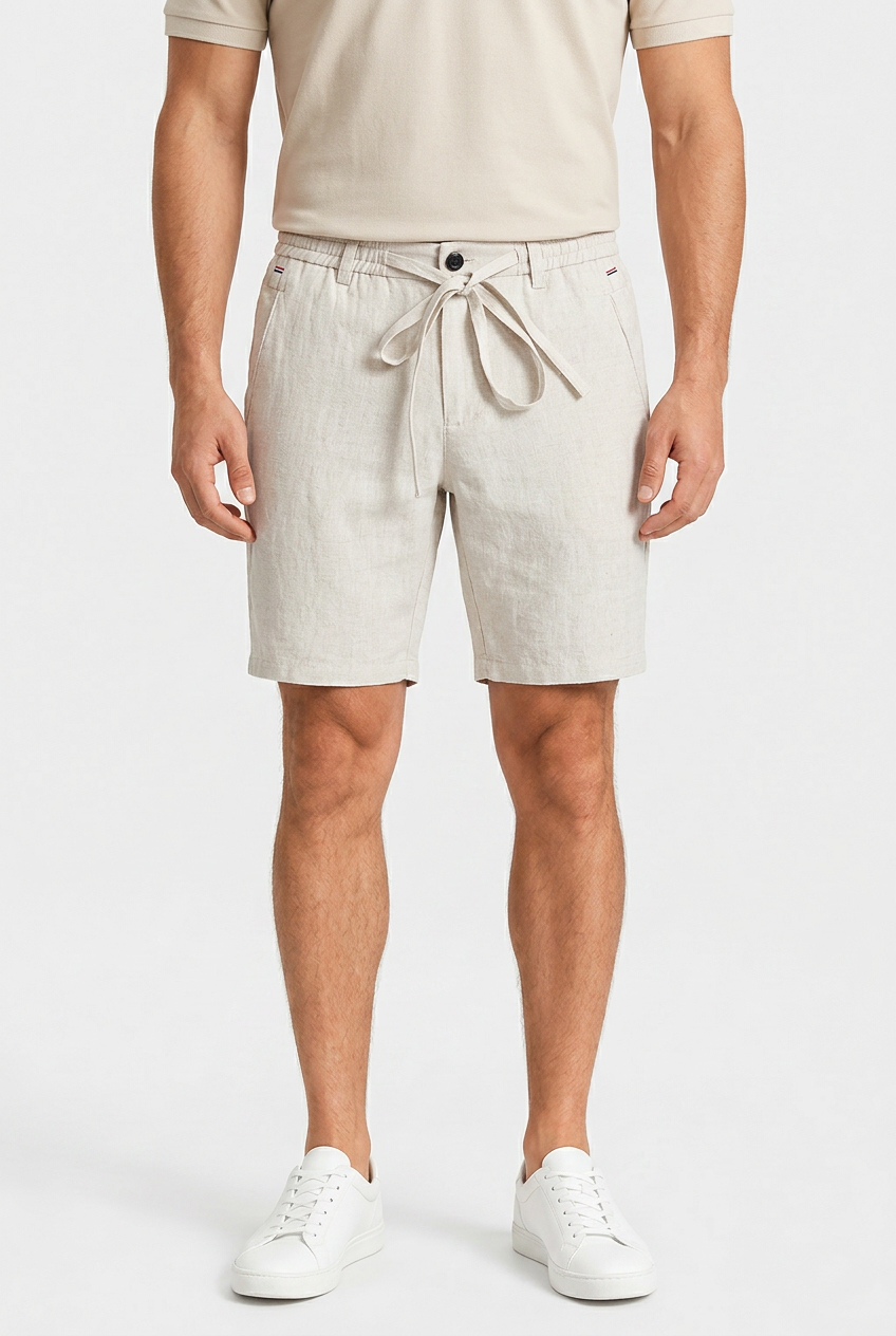 Men's Linen Straight Shorts