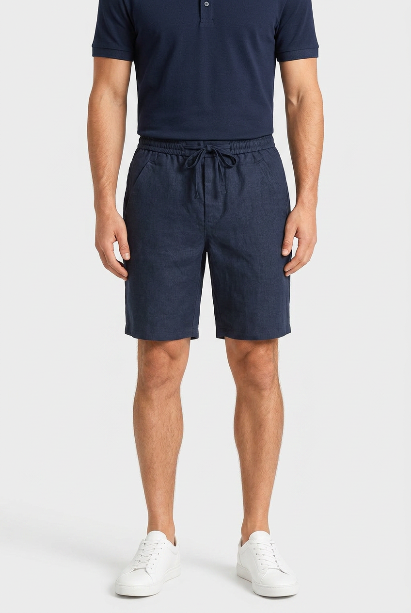 Men's Cropped Linen Shorts