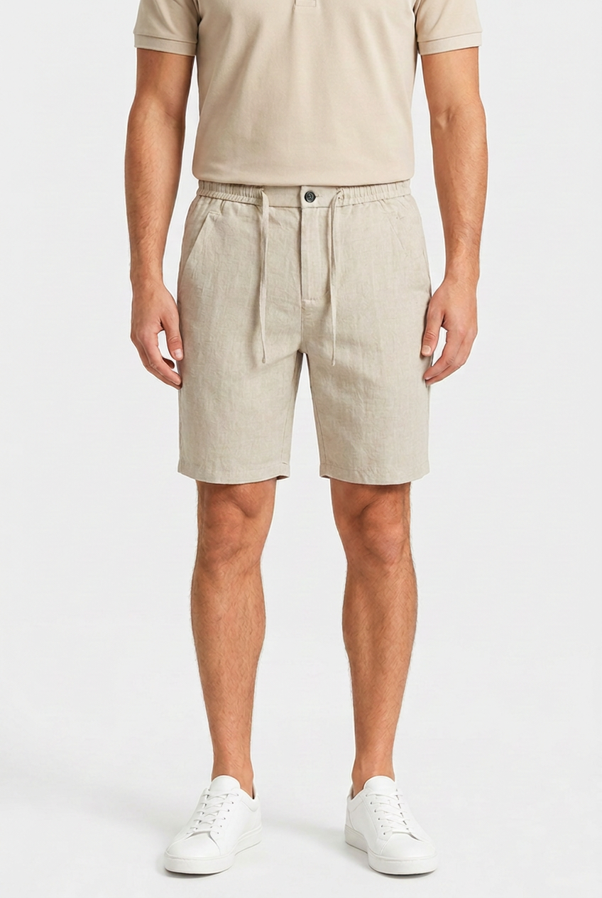 Men's Cropped Linen Shorts