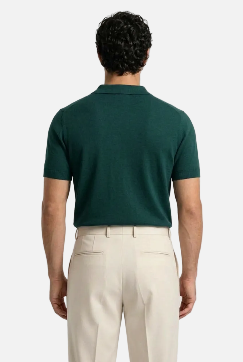Men's Slim Knit Polo Shirt