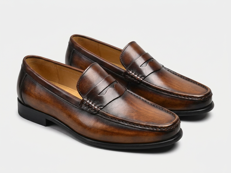 Men's Leather Flat Shoes