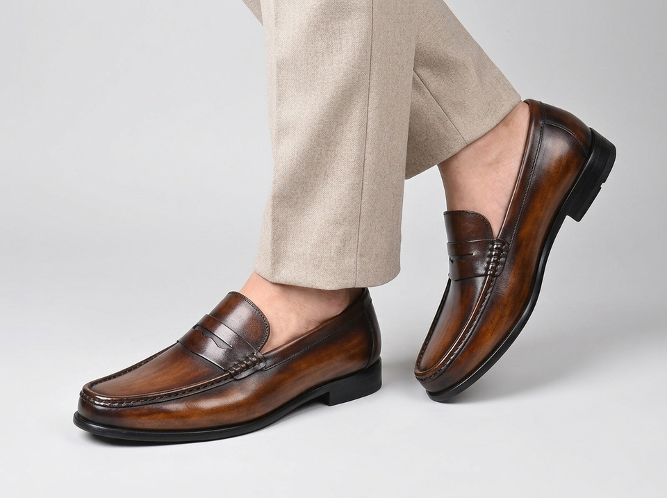 Men's Leather Flat Shoes