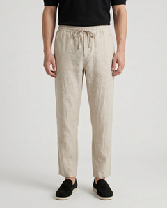 Men's Cotton Linen Cropped Trousers