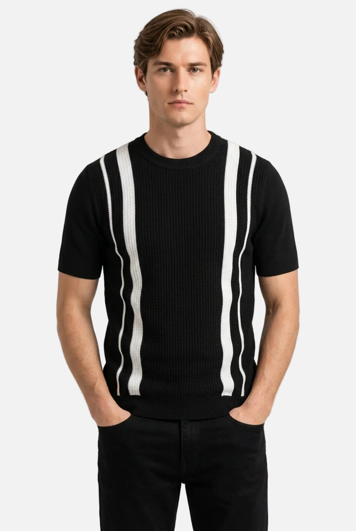 Men’s Striped Knitted T-Shirt