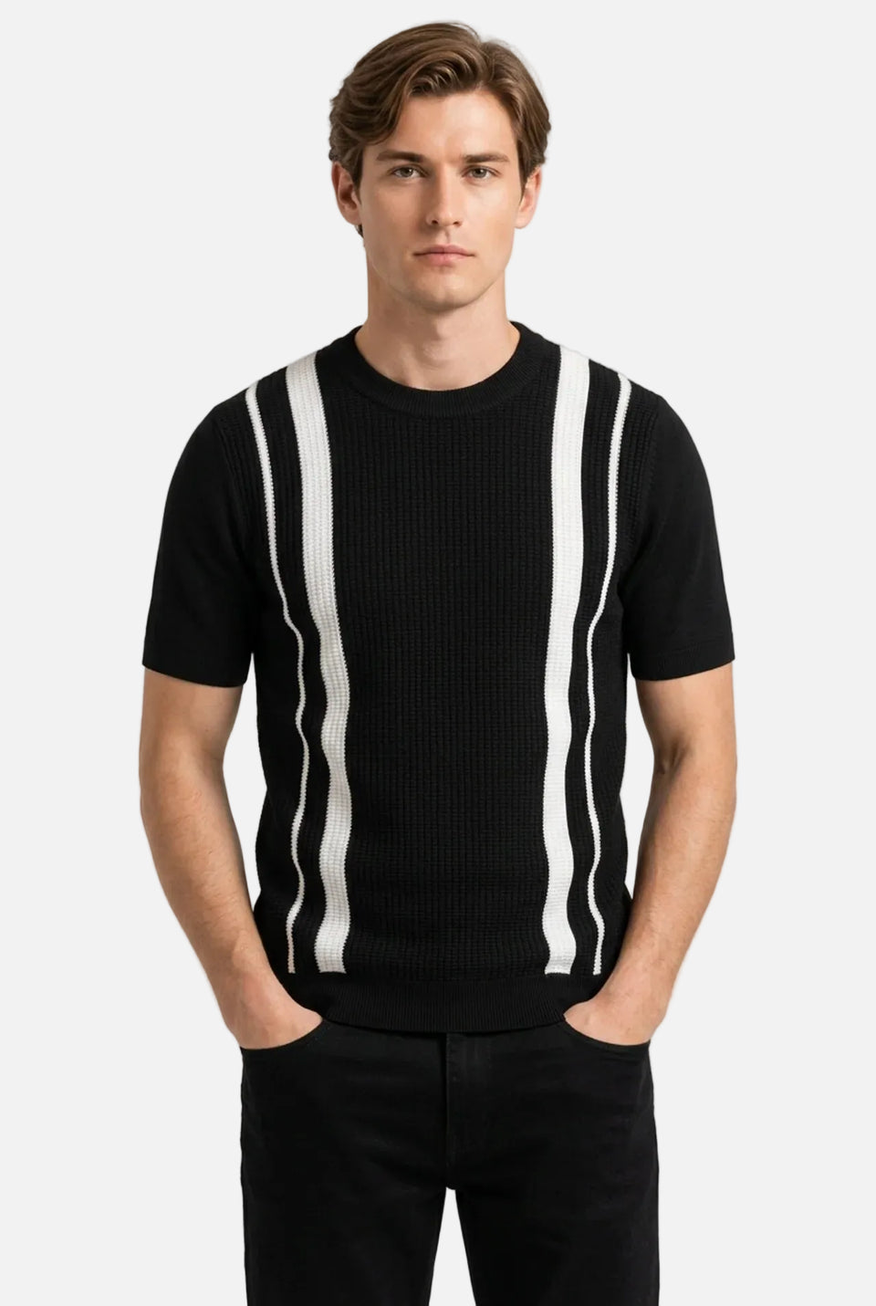 Men’s Striped Knitted T-Shirt