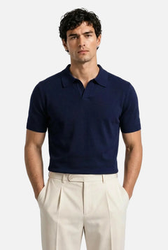 Men's Slim Knit Polo Shirt